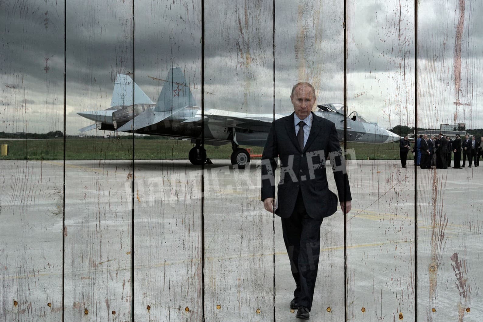 Картина на досках Путин 7