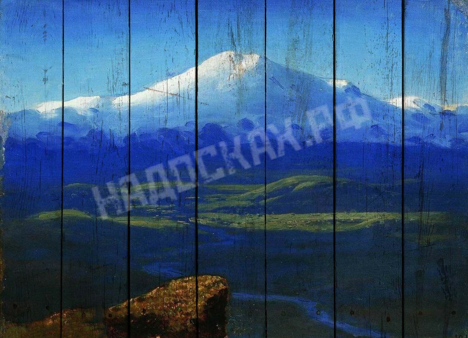 Картина на досках Архип Куинджи. Снежные вершины