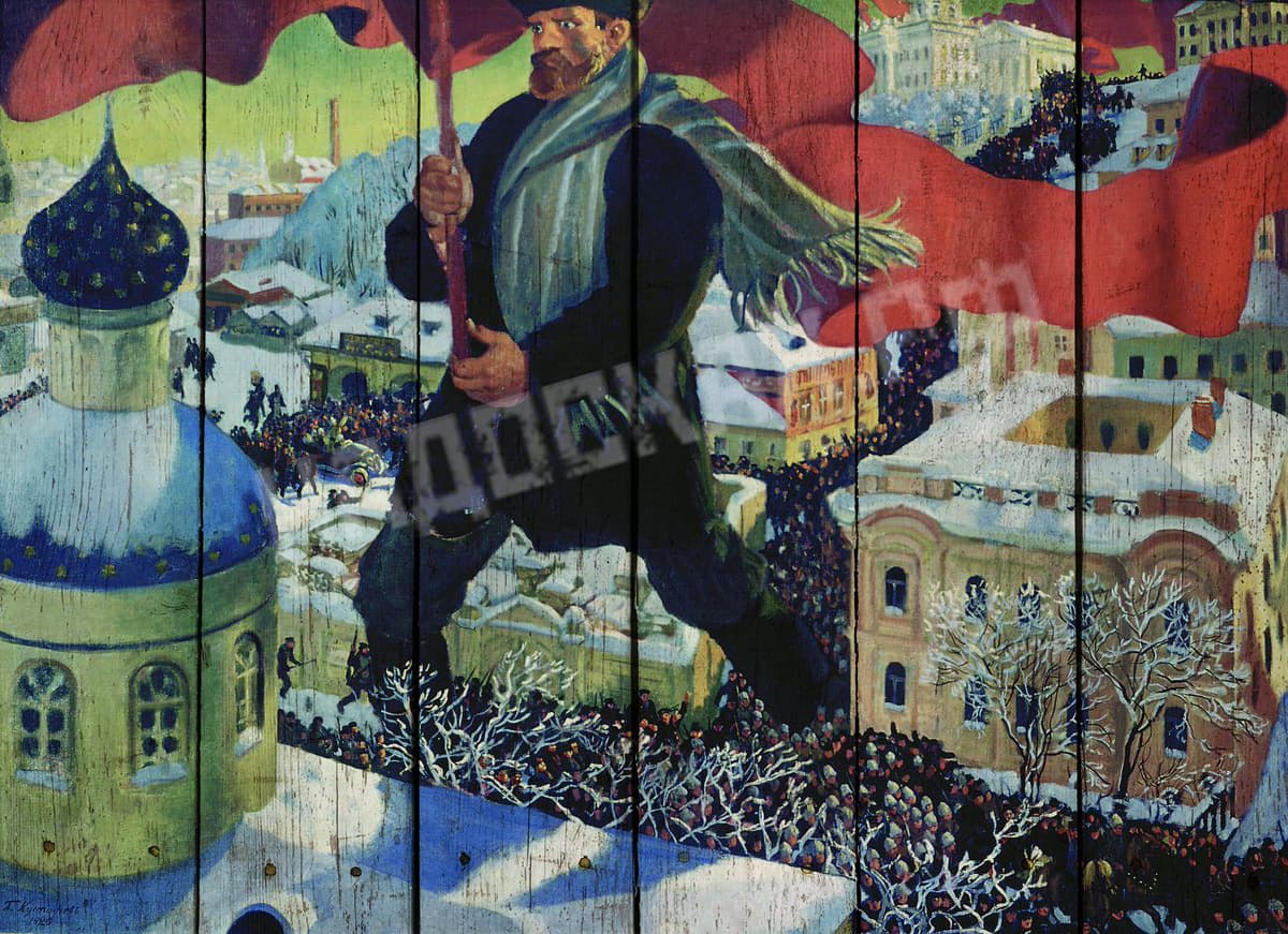 Картина на досках Борис Кустодиев. Матрос и милая